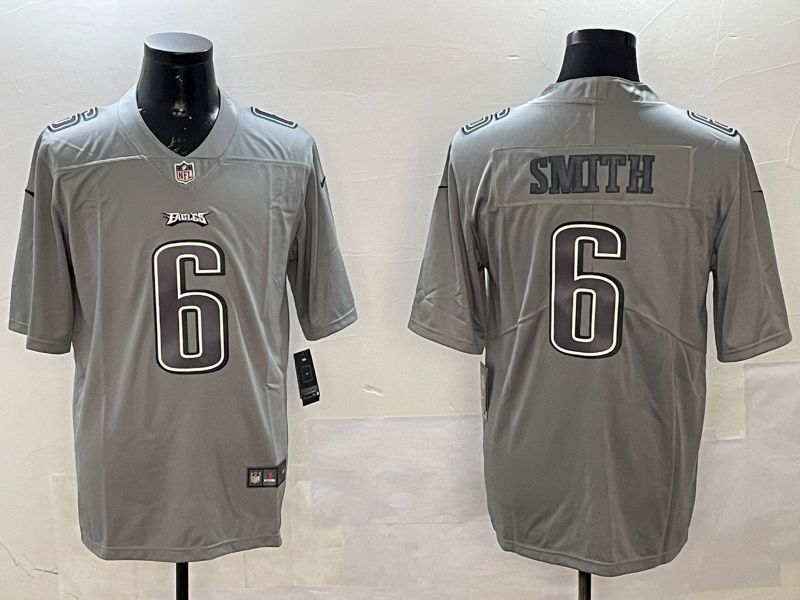 Men Philadelphia Eagles #6 Smith Grey 2025 Nike Vapor Limited NFL Jersey style 2104->philadelphia eagles->NFL Jersey